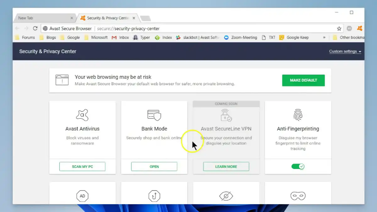 Avast Secure Browser - Anti-tracking - 01