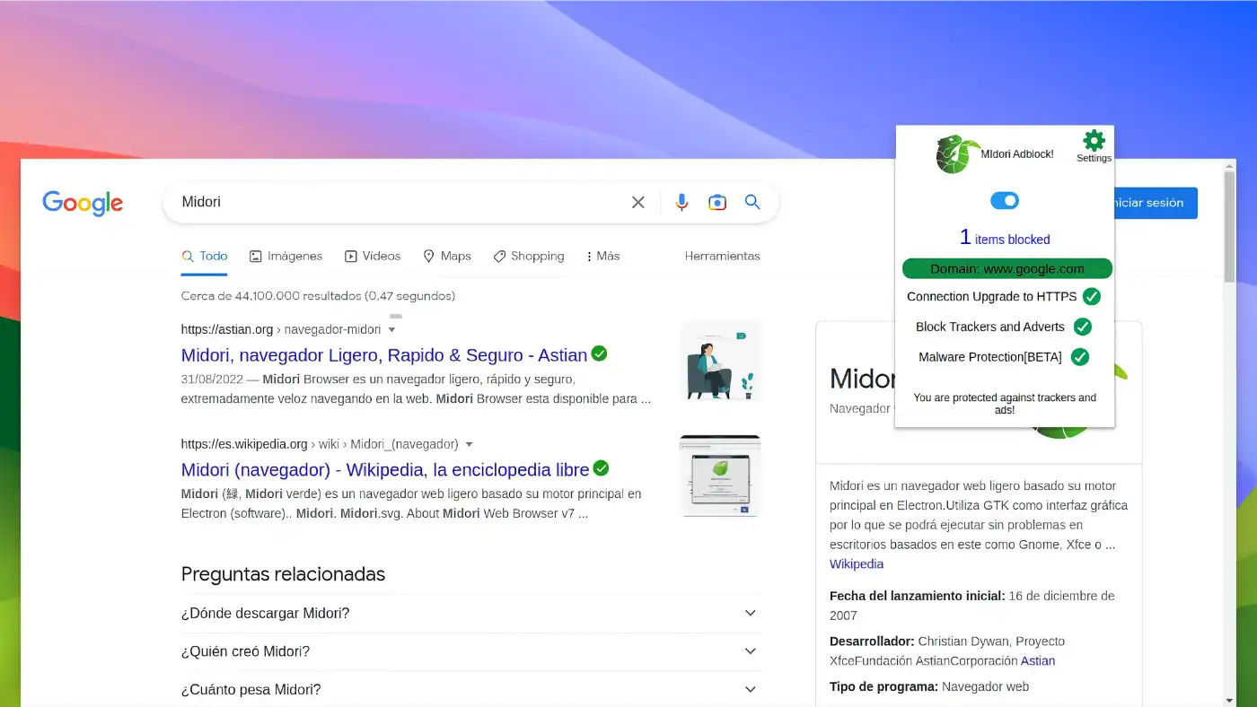 Midori 1 Midori browser - Ad blocking - 01