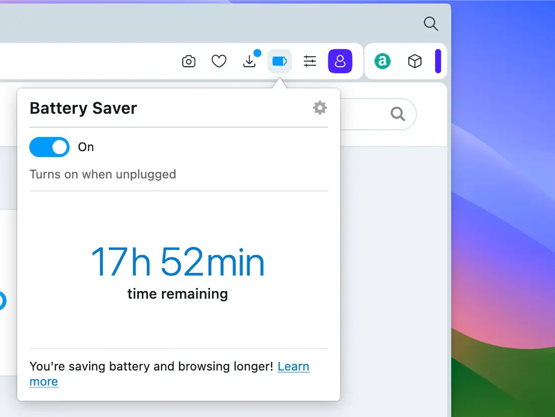 Opera - Battery saver mode - 03