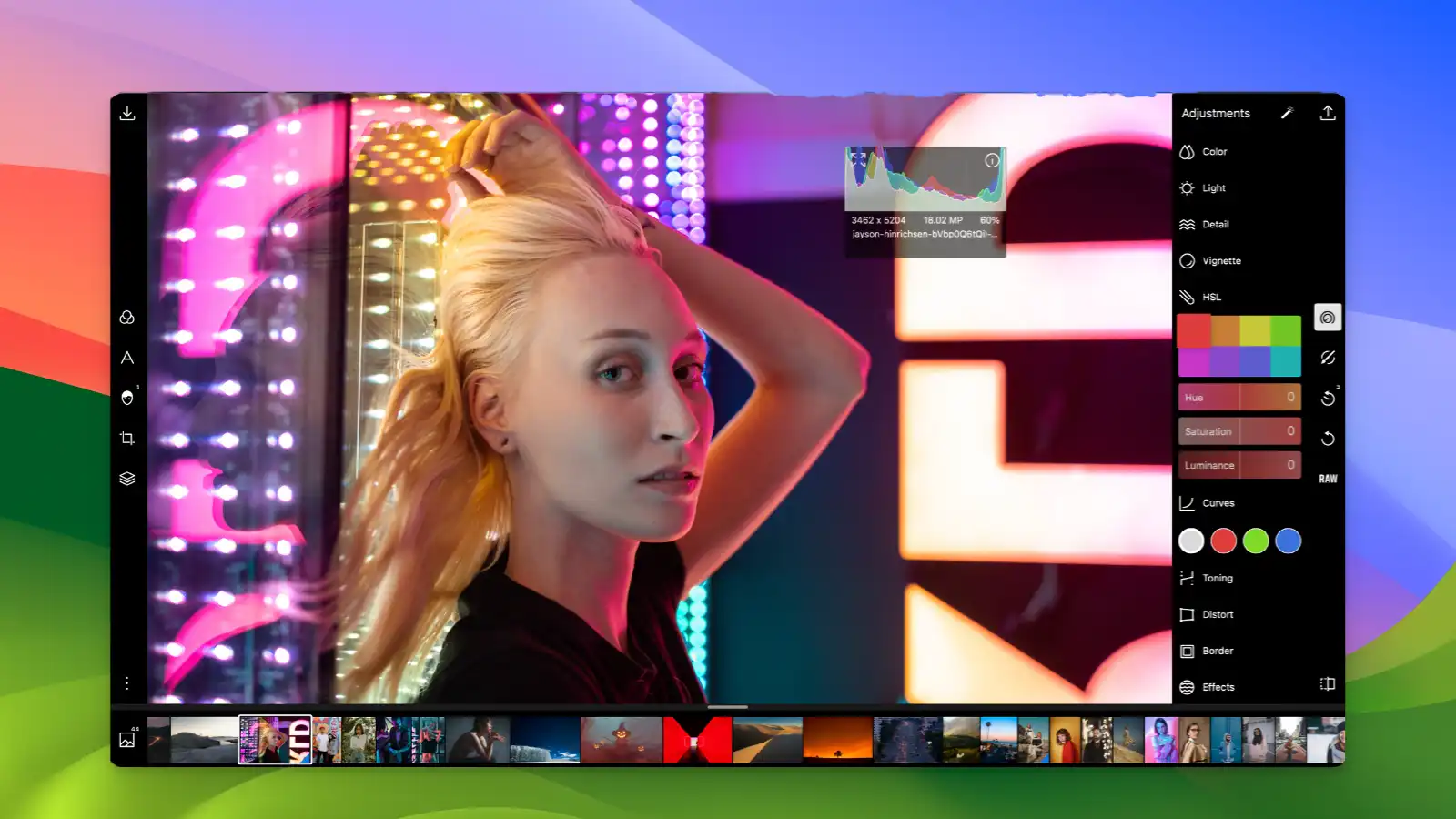 Polarr Pro Advanced editing tools 01