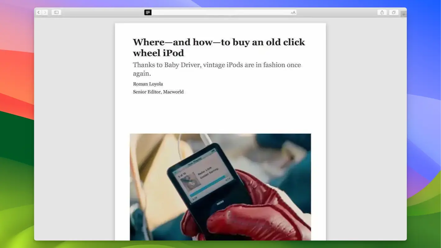 Safari 4 Safari - Reader mode - 04